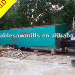 Mobile 6 Meters Double Rollers Slot Wood Peeling Machine With Diesel Engine