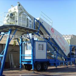 Mobile concrete mixing plant