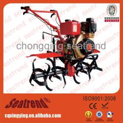 Multi-function manual starting gasoline farm machinery mini tiller cultivator