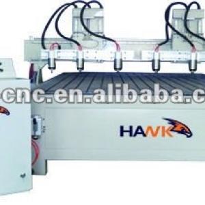 multi head wood cnc router XK1325-6D with CE