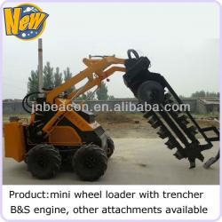 New! BC300A mini skid steer loader trencher,B&S engine,ditch trenching machine