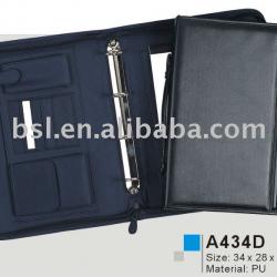 new design A4 clip folder bag with metal rings