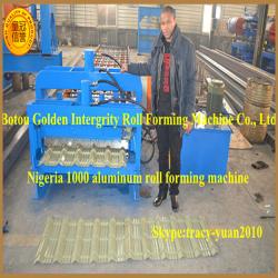 Nigeria 1000 aluminum roll forming machine