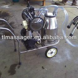 No oil vacuum pump and motor combined portable/mobile milking machine