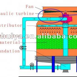 No power cooling tower-water turbine