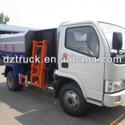 ON SALE Dongfeng Fu Rui Ka 4*2 hydraulic lifter garbage truck,Dongfeng garbage trucks