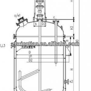 open type reactor,High quality Glass lined reactor with motor