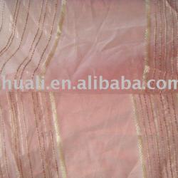 organza curtain fabric, organza fabric for curtain, yarn dyed and burn-out voile organza fabric