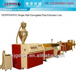 PE/PP/PVC Single Wall Corrugated Pipe Extruding Machine