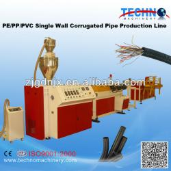 PE/PP/PVC Single Wall Corrugated Pipe Production Line