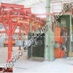 pendent chain marching type shot blasting machine