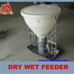 Pig nursing stainless steel chassis wet and dry feeder trough