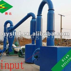 Pipeline type dryer for wet sawdust very popular in the wood industry