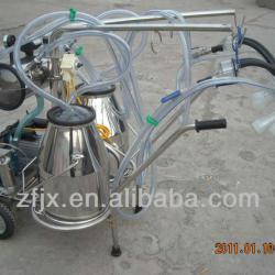 Piston moving double bottle cow milking machine