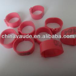 plastic leg rings to distinguish chicken or birds