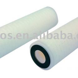 Pleated membrane absolute filter cartridge