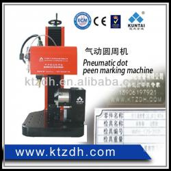 Pneumatic dot pin marking machine with rotary chuck