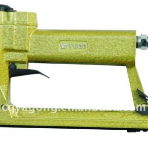 Pneumatic tool stapler for leather