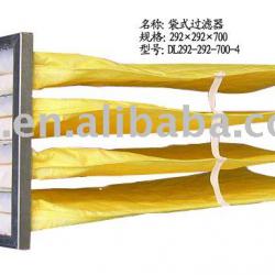 pocket filter for ventilated equipment