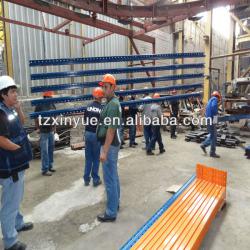 Powder coating line for goods shelves