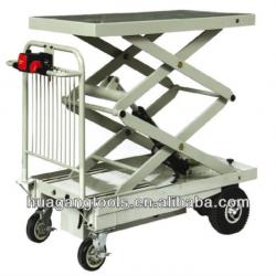 Powered Double Scissor Lift Table With One Cylinder For Materials Handling