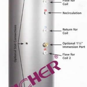 pressured solar water tank