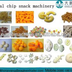 Puffed cereal snack food extruder machine