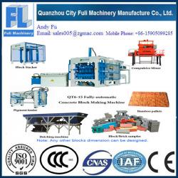 QT6-15 Automatic Simple Concrete Brick Production Line