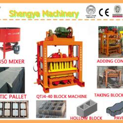 qtj4-40 china manual concrete block machine for block , paver, have office in Africa