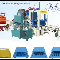 QTY4-20C semi-automatic brick and block dimension