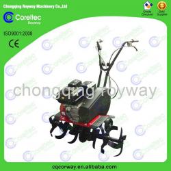 Recoil start belt driven mini gasoline cultivator the green machine