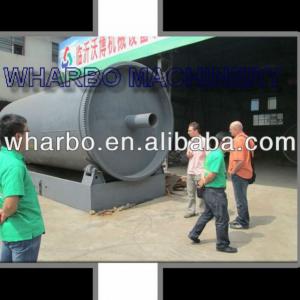 recycling waste tyre/plastic into crude oil/diesel oil pyrolysis equipment