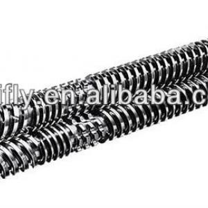 Rubber extruder screw barrel