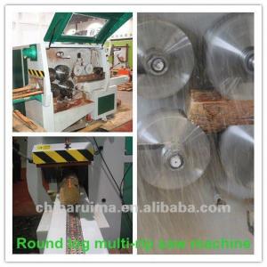 RUIMA Round Log Multi-rip Saw Machine cutting wood into pieces MJ-1424