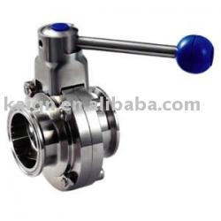 Sanitary quick-install butterfly valve