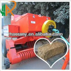 Self -propelled hay baling square baler machine