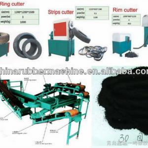 Semi-Auto Waste Tyre Recycling Machine