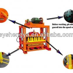 Shengya QTJ4-40 block making machinery cement hollow block making machine in Tanzania