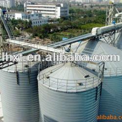 Silos with conveyor and elevator