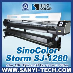 SinoColo SJ-1260---3.2 Meters Ourdoor & Indoor Printer With Epson DX7 Printhead (Eco Solvent Ink)