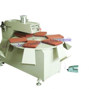 Six trays tshirt log heat transfer printing machine