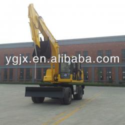 Small construction equipment digging machine WYL135 wheel excavator with Korean excavator parts