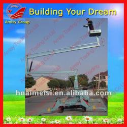 Small self-propelled articulating boom lift crane