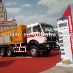 Smart micro-surfacing truck, modified emulsified asphalt slurry sealer