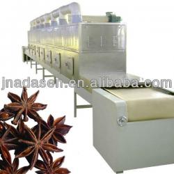 Spice and condiment microwave drying and sterilizing machine