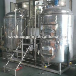 Stainless steel brewing system brew house