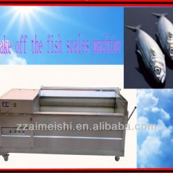 Stainless steel machine for removing off the fish scales