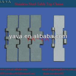 Stainless steel table top chains for conveyor system