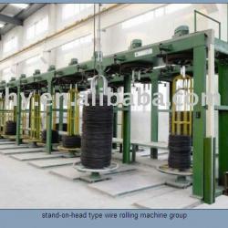 stand-on-head type wire rolling machine group