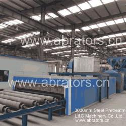 Steel Plate Shot Blast Machine at 3 meters wide